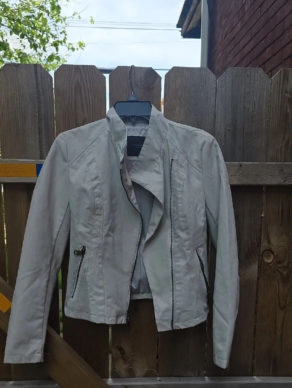 Faux Suede Motorcycle Jacket